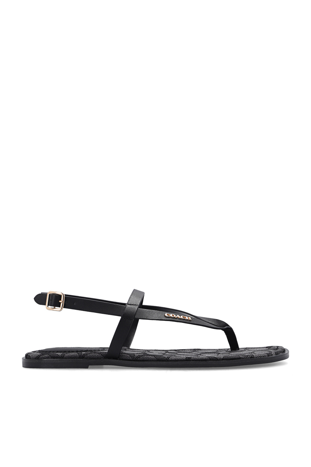 Coach black thong online sandals